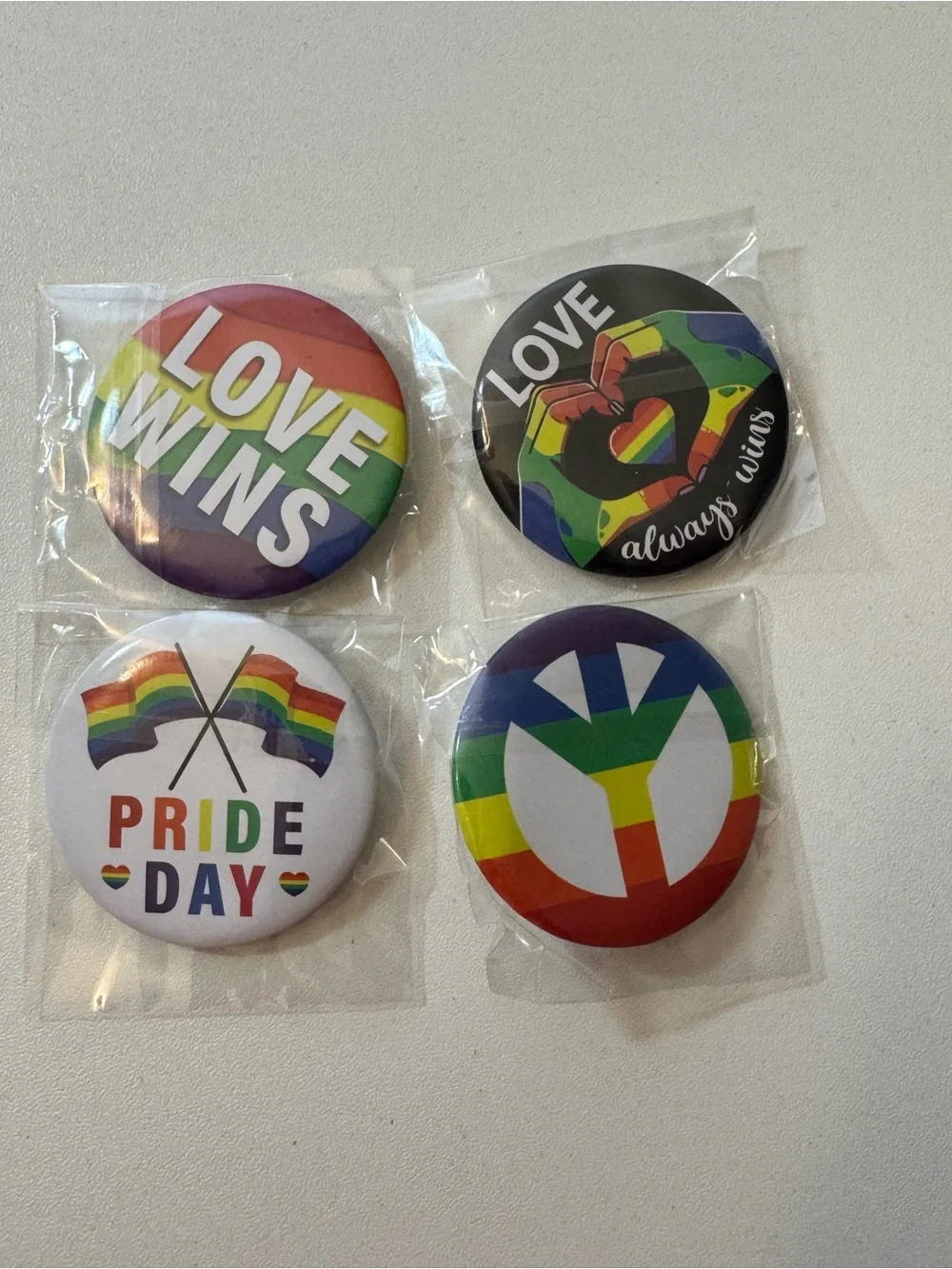 PRIDE Rainbow Button, Sticker, Face Paint Set
